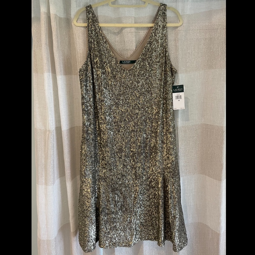 Full sequin Lauren Ralph Lauren cocktail dress NWT